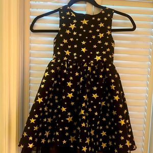 Party dress girls black with gold stars H&M